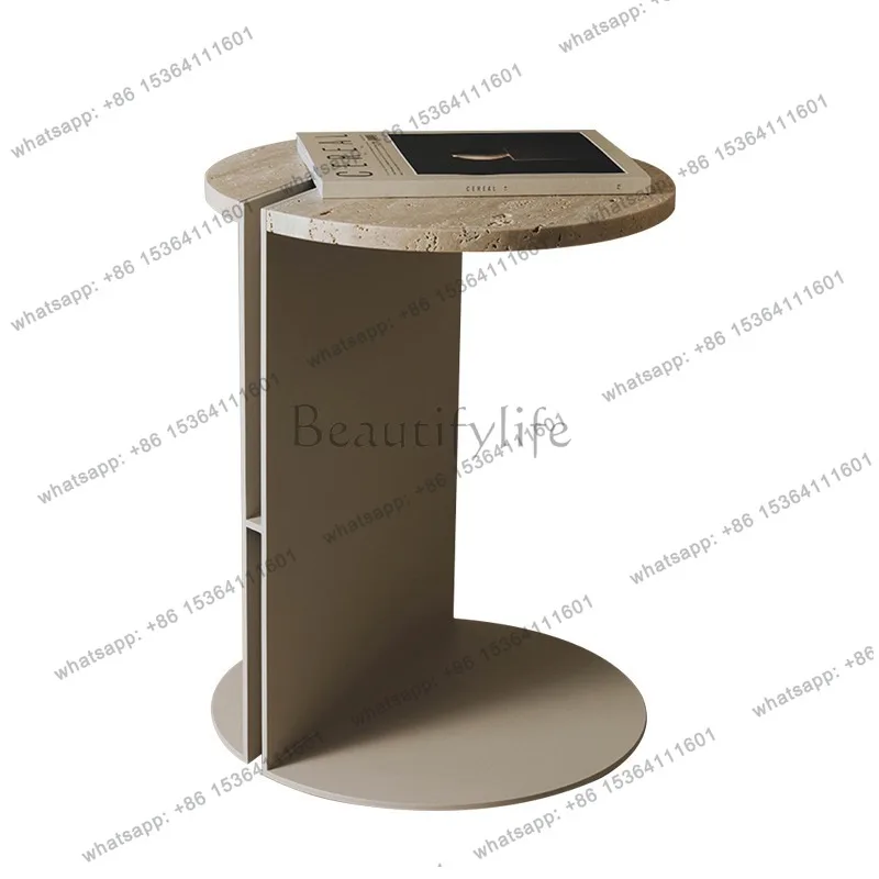 Wabi-sabi light luxury natural marble side table, bedside table in the living room, small coffee table
Wabi-sabi light luxury natural marble side table, bedside table in the living room, small coffee table