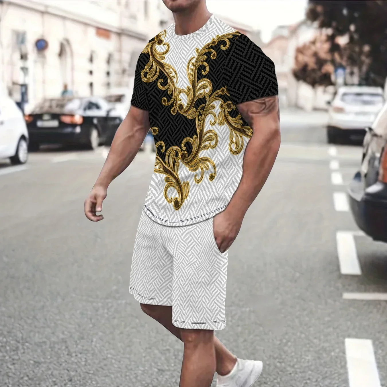 Men's Beach Shorts Set 3D Printing Fashionable Hip Hop Trendy Short Sleeve T-shirt Shorts 2-piece Set Streetwear Summer New Set
Men's Beach Shorts Set 3D Printing Fashionable Hip Hop Trendy Short Sleeve T-shirt Shorts 2-piece Set Streetwear Summer New Set