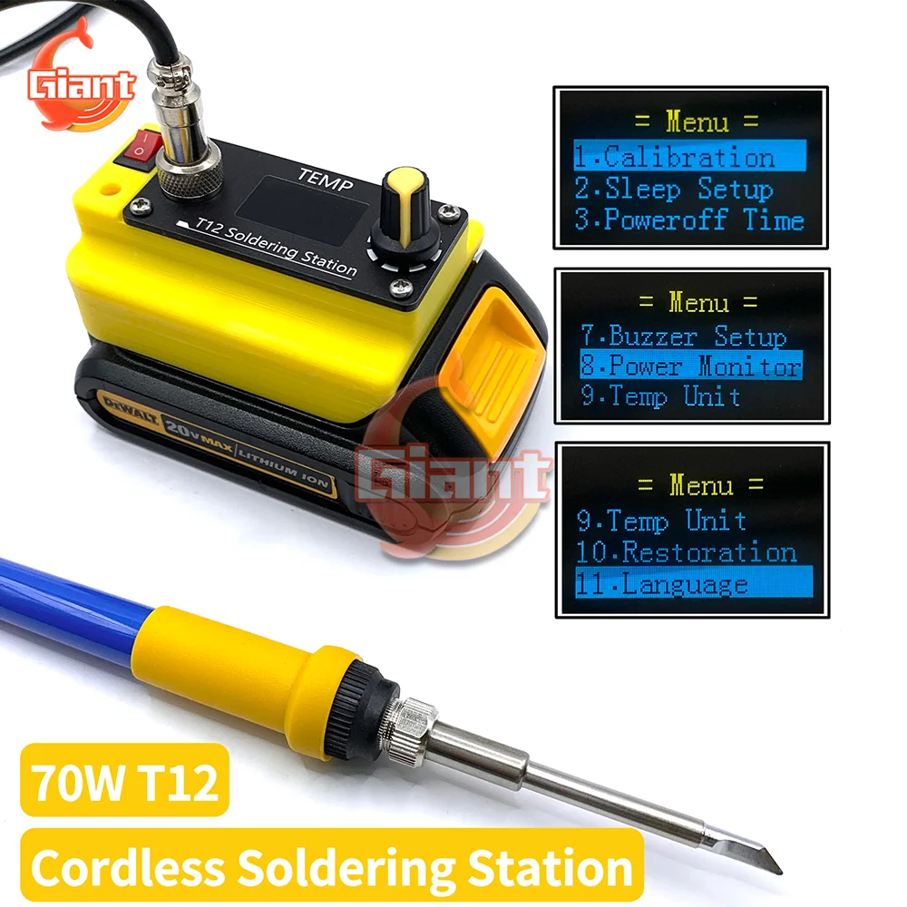 Digital Soldering Station Wireless Electric Soldering Iron Lithium Battery Welding Rework Station PCB Motherboard Welding Tools
Digital Soldering Station Wireless Electric Soldering Iron Lithium Battery Welding Rework Station PCB Motherboard Welding Tools