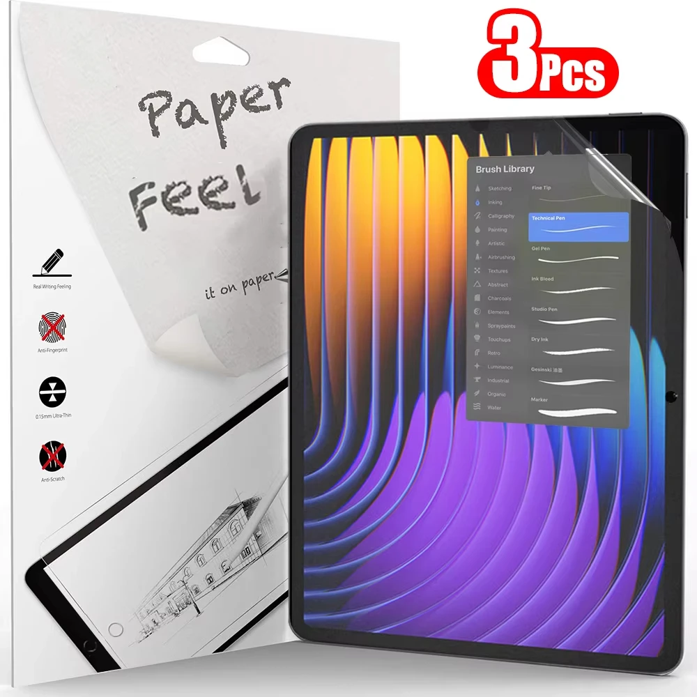 3Pcs Paper Feel Like Screen Protector For Xiaomi Pad 6 5 Pro 11 inch 6s Pro 12.4 Redmi Pad Se 8.7 Tablet Matte Film No Glass
3Pcs Paper Feel Like Screen Protector For Xiaomi Pad 6 5 Pro 11 inch 6s Pro 12.4 Redmi Pad Se 8.7 Tablet Matte Film No Glass