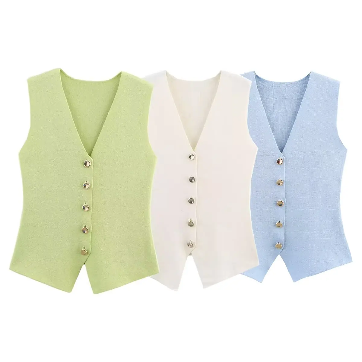 DiYiG Women 2025 Autumn New Fashion Solid Color Knitted Cardigan Vest Chic V-Neck Joker Button Sleeveless Vest Mujer
DiYiG Women 2025 Autumn New Fashion Solid Color Knitted Cardigan Vest Chic V-Neck Joker Button Sleeveless Vest Mujer