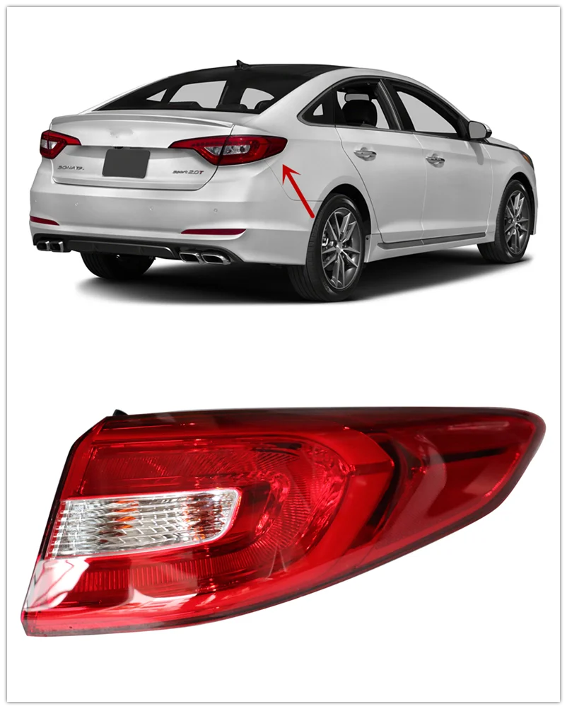 Tail Light Rear Lamp 92402C2000 Right Passenger Side for 2015-2017 Hyundai Sonata Outer Taillight Halogen 12V Direct Replacement 
Tail Light Rear Lamp 92402C2000 Right Passenger Side for 2015-2017 Hyundai Sonata Outer Taillight Halogen 12V Direct Replacement
