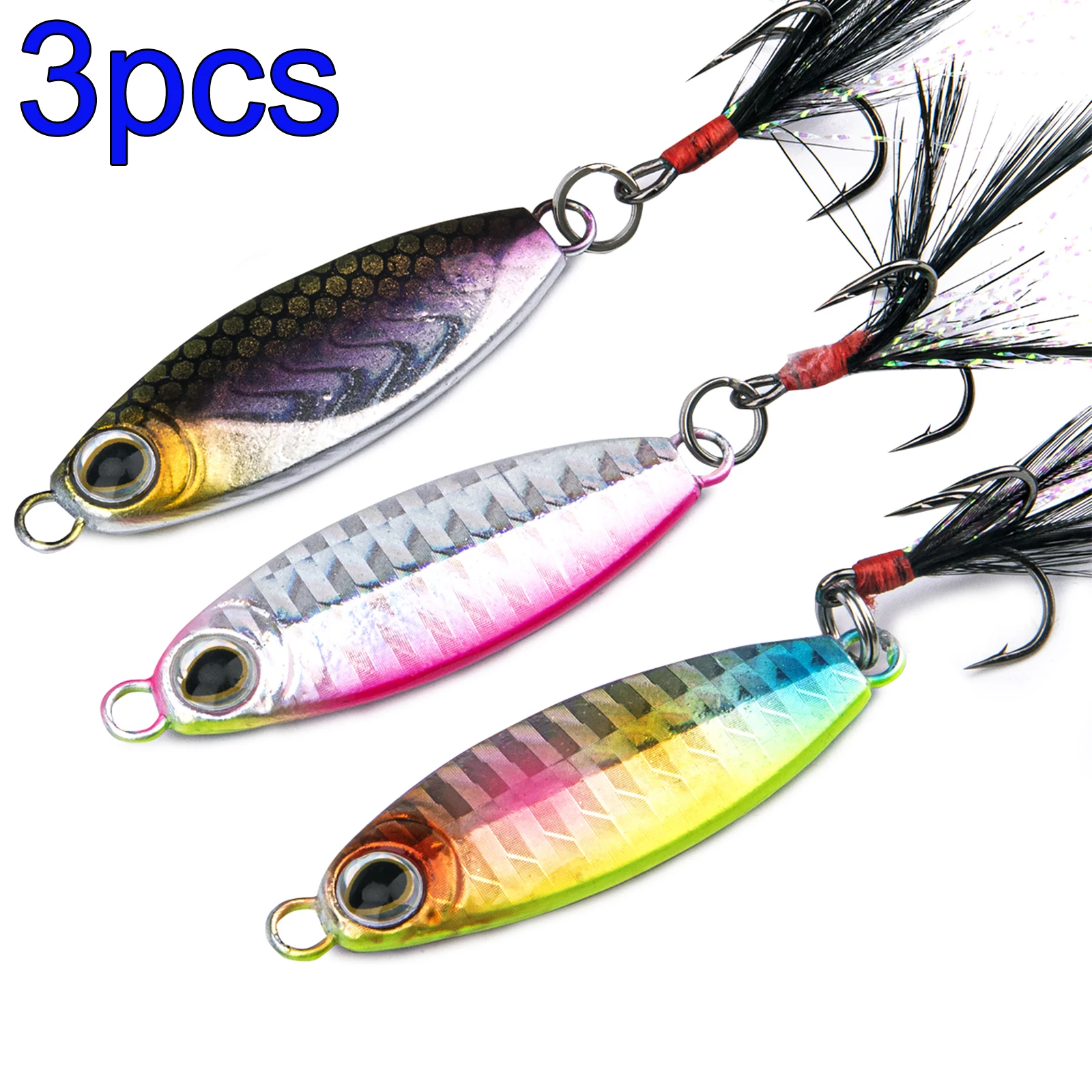 THKFISH 3pcs Casting Jig Lure 10g 15g Wobblers Slow Jigging Lures With Treble Hook Fishing Spoon Metal Hard Baits For Pike Trout
THKFISH 3pcs Casting Jig Lure 10g 15g Wobblers Slow Jigging Lures With Treble Hook Fishing Spoon Metal Hard Baits For Pike Trout