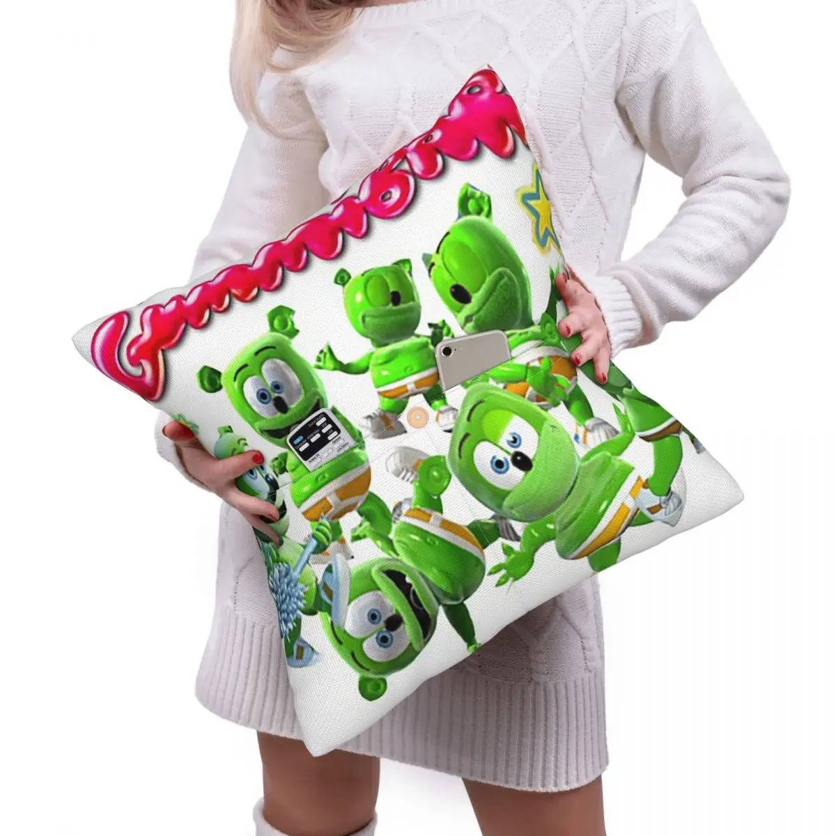 Gummibar (the Gummy Bear) Square Linen Pillowcase Cushion Cover Polyester Decor Bed Home Comfort Throw Pillow
Gummibar (the Gummy Bear) Square Linen Pillowcase Cushion Cover Polyester Decor Bed Home Comfort Throw Pillow
