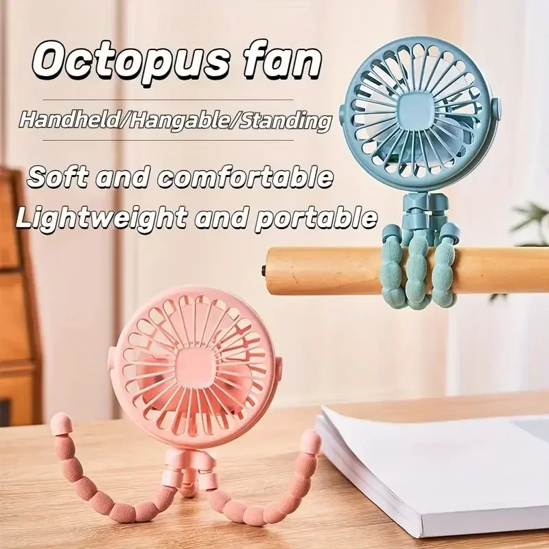 USB Rechargeable Octopus Multifunctional Mini Fan Fixable Small Fan Portable Desktop for Baby Stroller Bicycle with Soft Wind
USB Rechargeable Octopus Multifunctional Mini Fan Fixable Small Fan Portable Desktop for Baby Stroller Bicycle with Soft Wind