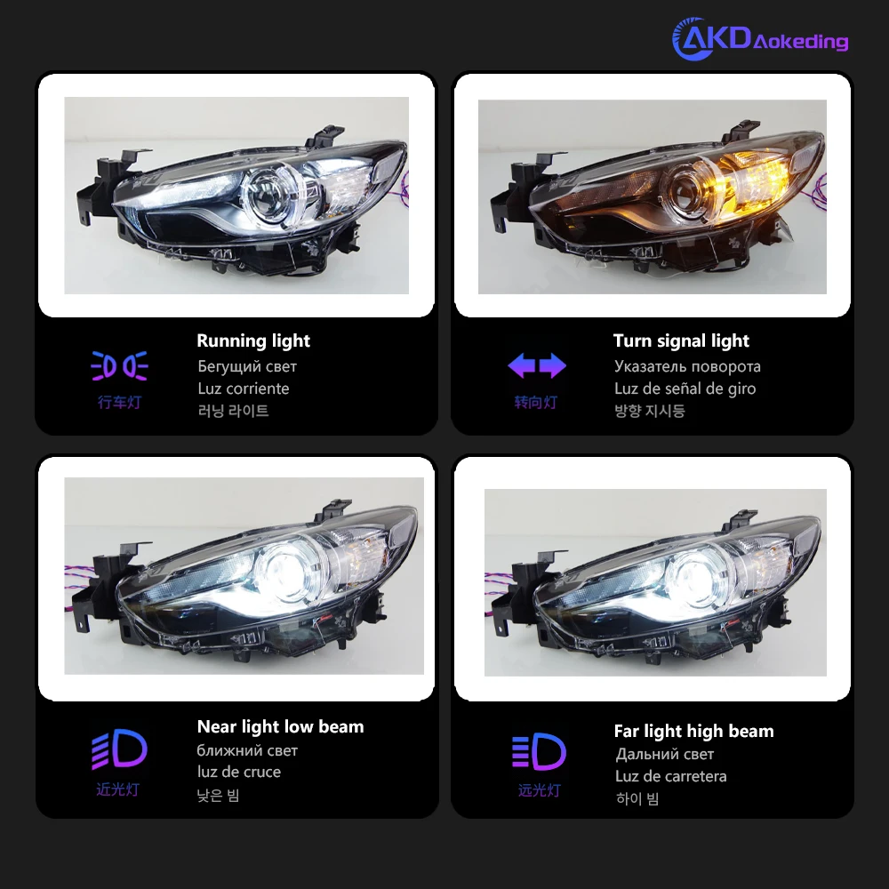 Автомобильные фары для Mazda 6 Atenza, светодиодная фара 2013-2016 Atenza Mazda6, фара Drl, линза проектора, автомобильные аксессуары 
Автомобильные фары для Mazda 6 Atenza, светодиодная фара 2013-2016 Atenza Mazda6, фара Drl, линза проектора, автомобильные аксессуары