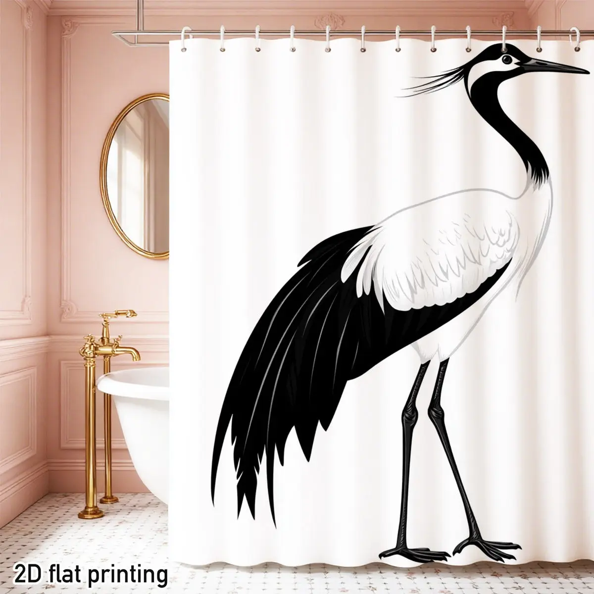 Minimalist Black & White Crane Shower Curtain 72x72 Polyester Washable with Grommets Zen Bathroom Decor
Minimalist Black & White Crane Shower Curtain 72x72 Polyester Washable with Grommets Zen Bathroom Decor