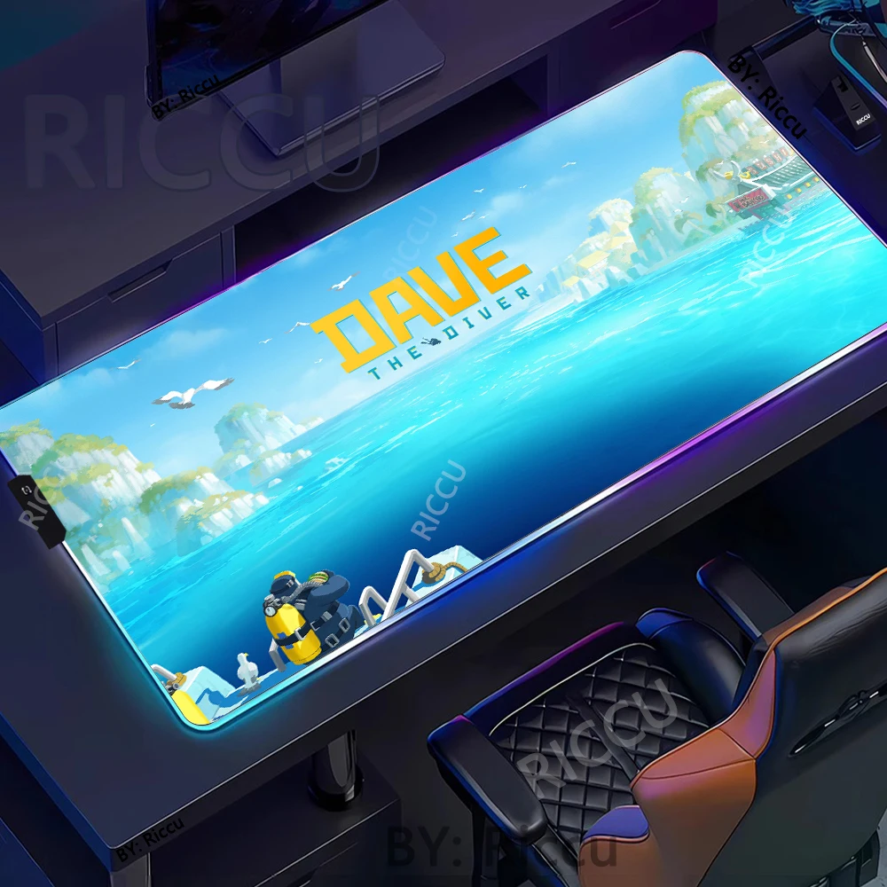 RGB PC Popular games Daves the Diver Mouse Pad XXL Computer esports Accessories Large Keyboard Laptop Table mat LED Gamer Gaming
RGB PC Popular games Daves the Diver Mouse Pad XXL Computer esports Accessories Large Keyboard Laptop Table mat LED Gamer Gaming
