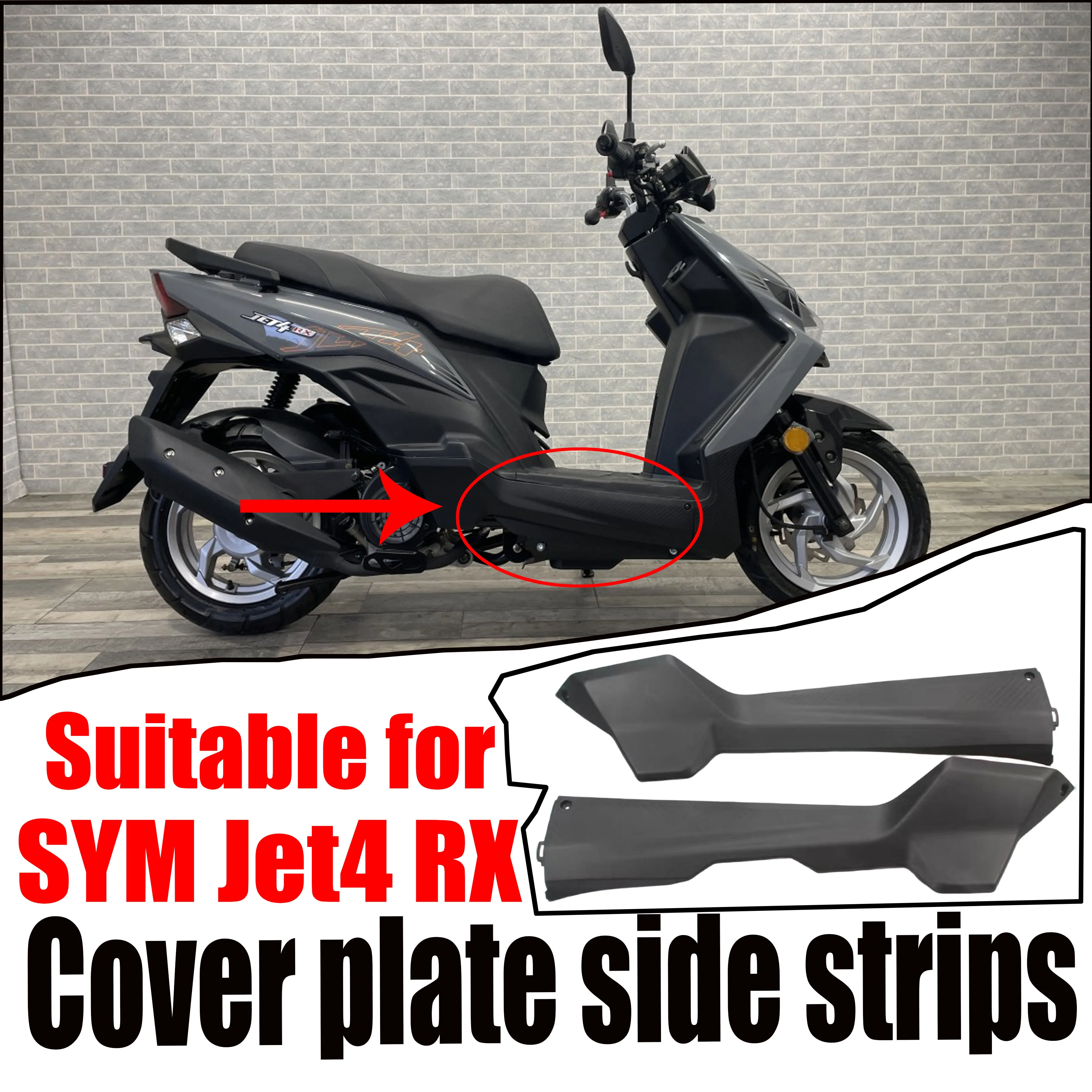 Suitable for SYM Jet4 RX motorcycle accessories Side cover side strip brand new
Suitable for SYM Jet4 RX motorcycle accessories Side cover side strip brand new