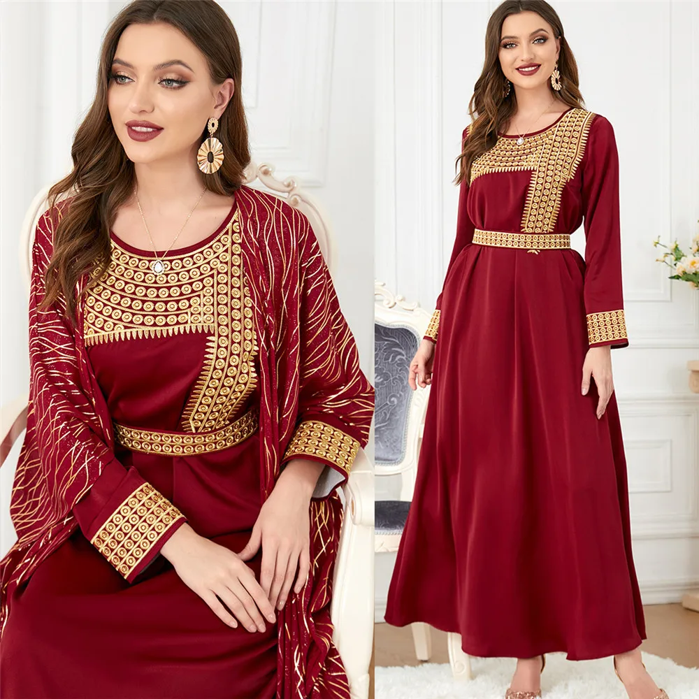 Abayas For Women Muslim Sets Floral Embroidery Kaftan Two Pieces Dress Kimono Dubai Turkey Arabic Morocco Jalabiya Outfits Robe
Abayas For Women Muslim Sets Floral Embroidery Kaftan Two Pieces Dress Kimono Dubai Turkey Arabic Morocco Jalabiya Outfits Robe