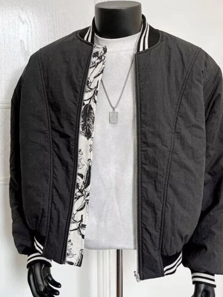 Men's Double-Sided Wear Zipper Cotton Jaet Thiened Baseball Sle Warm Outerwear Faionable And Sli Winter Coat
Men's Double-Sided Wear Zipper Cotton Jaet Thiened Baseball Sle Warm Outerwear Faionable And Sli Winter Coat