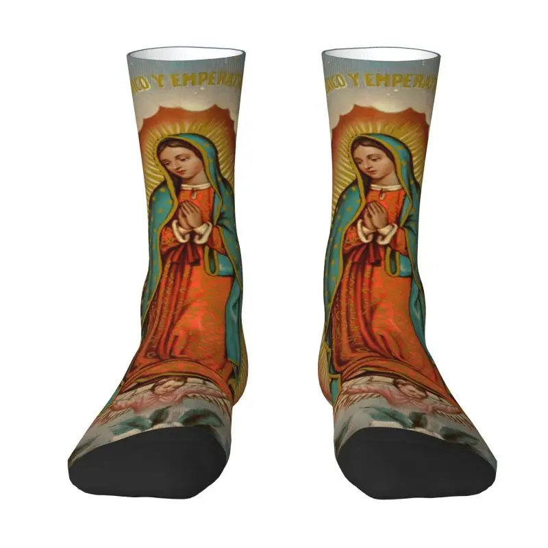 Cute Print Our Lady Of Guadalupe Socks for Women Men Stretch Summer Autumn Winter Catholic Virgin Mary Crew Socks
Cute Print Our Lady Of Guadalupe Socks for Women Men Stretch Summer Autumn Winter Catholic Virgin Mary Crew Socks