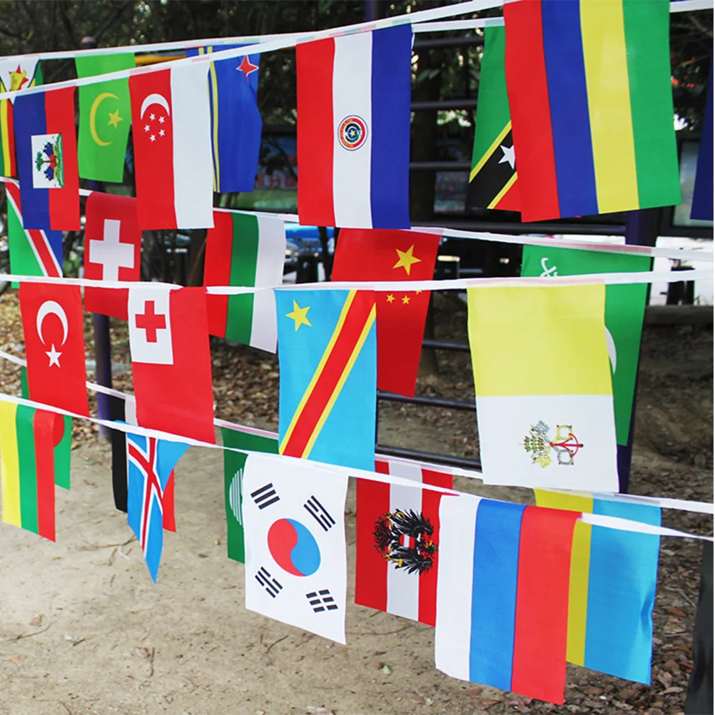 Small National Flag Bunting Banner Countries Pattern Flags For Outdoor Indoor Party Garden Carnival 
Small National Flag Bunting Banner Countries Pattern Flags For Outdoor Indoor Party Garden Carnival