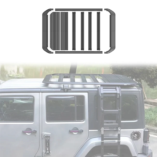 4x4 Car Offroad Accessories Car Aluminum Cargo Carrier Roof Rack With Ladder for Jeep Wrangler JL 2018+ Jk 2007-2017
4x4 Car Offroad Accessories Car Aluminum Cargo Carrier Roof Rack With Ladder for Jeep Wrangler JL 2018+ Jk 2007-2017
