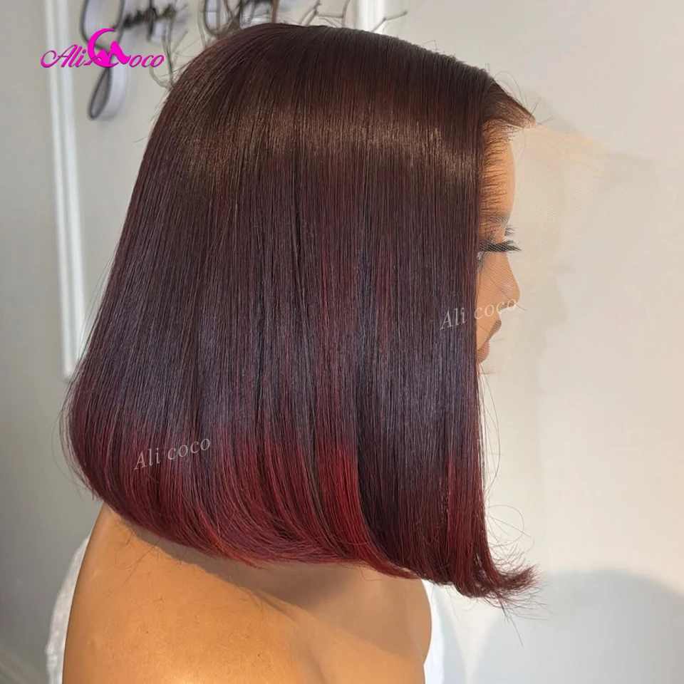 Short Bob Wig 10-16'' Ombre Dark Burgundy Red Human Hair Wigs 13X4 Lace Front Bob Transparent HD 180 Density For Women Straight
Short Bob Wig 10-16'' Ombre Dark Burgundy Red Human Hair Wigs 13X4 Lace Front Bob Transparent HD 180 Density For Women Straight