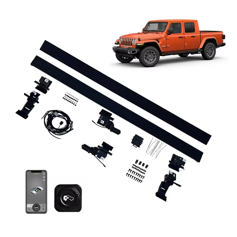 High Quality LED Electric Running Boards Factory Side with Foot Step Compatible for Jeep Gladiator 300 KG on Each Side
High Quality LED Electric Running Boards Factory Side with Foot Step Compatible for Jeep Gladiator 300 KG on Each Side