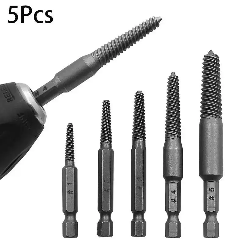Hot 5/6Pcs Broken Bolt Extractor Set Electric Screw Remover With Center Drill Bits For Easy Thread Removal Tool Set
Hot 5/6Pcs Broken Bolt Extractor Set Electric Screw Remover With Center Drill Bits For Easy Thread Removal Tool Set