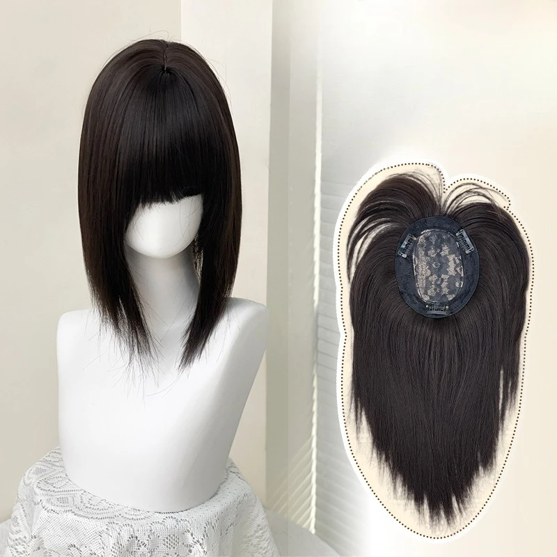 Wig Female Top Straight Hair Headgear Cover White Hair Reissue
Wig Female Top Straight Hair Headgear Cover White Hair Reissue