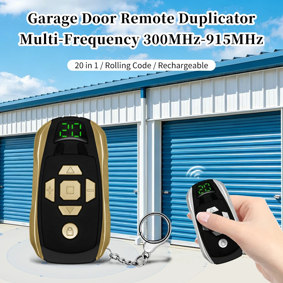20 in 1 Universal Garage Door Remote Control Rechargeable Multi-Frequency 300-980Mhz Garage Door Opener Remote Controller
20 in 1 Universal Garage Door Remote Control Rechargeable Multi-Frequency 300-980Mhz Garage Door Opener Remote Controller