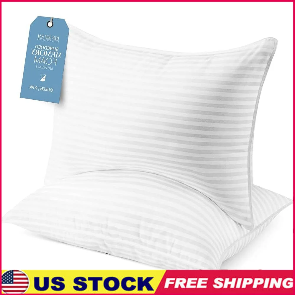 Memory Foam Adjustable Fill Bed Pillows Set of 2 Cooling Shredded Foam Sleep Support Pillow Bedroom Dorm Guest Room
Memory Foam Adjustable Fill Bed Pillows Set of 2 Cooling Shredded Foam Sleep Support Pillow Bedroom Dorm Guest Room