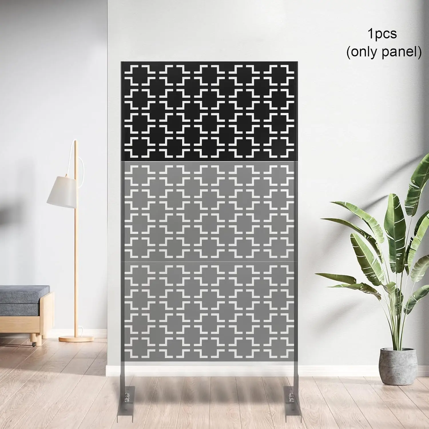 46"H×24"W Черно-квадратный металлический экран конфиденциальности — отдельно стоящая декоративная панель для террасы, патио, балкона, сада (в помещении/на открытом воздухе)
46"H×24"W Черно-квадратный металлический экран конфиденциальности — отдельно стоящая декоративная панель для террасы, патио, балкона, сада (в помещении/на открытом воздухе)