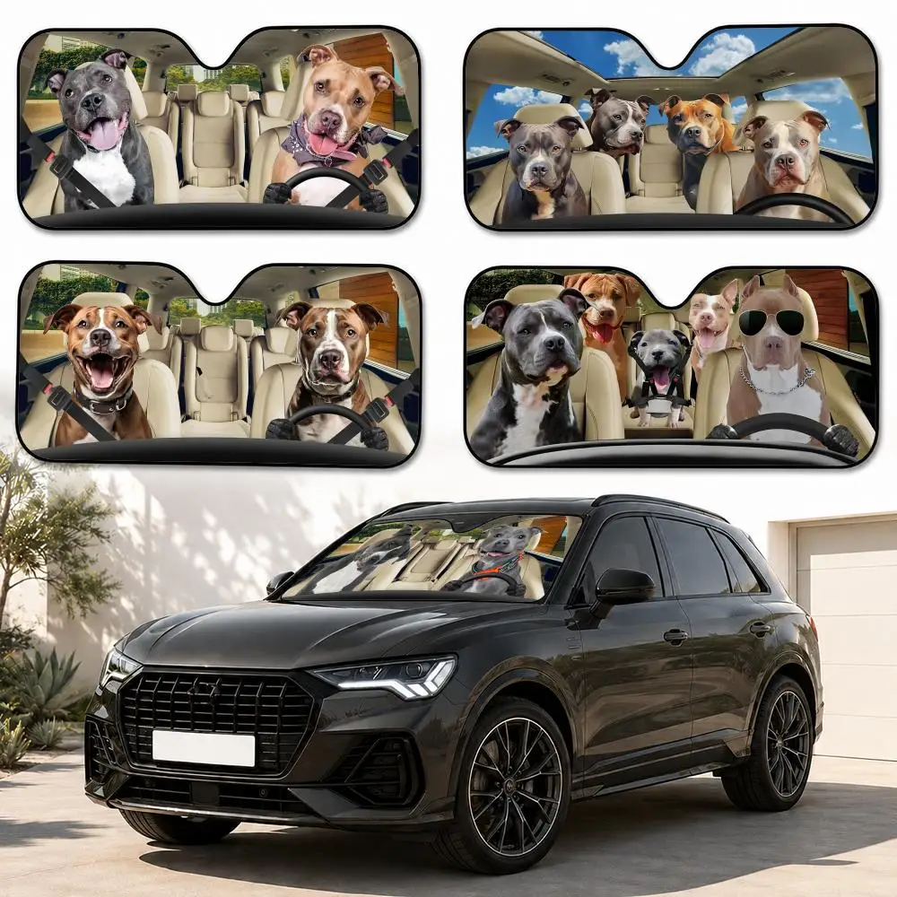 Pit Cute Bull Animal Dog Sun Visor Heat-insulating Aluminum FilmReusable Suction Cup Blocks UV Rays Car Sun Visor
Pit Cute Bull Animal Dog Sun Visor Heat-insulating Aluminum FilmReusable Suction Cup Blocks UV Rays Car Sun Visor