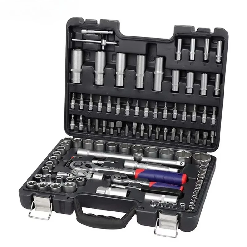 108PC Chrome Vanadium Steel Vehicle Repairing Universal Joint Tool Set Ratchet Torque Wrench Socket Set
108PC Chrome Vanadium Steel Vehicle Repairing Universal Joint Tool Set Ratchet Torque Wrench Socket Set