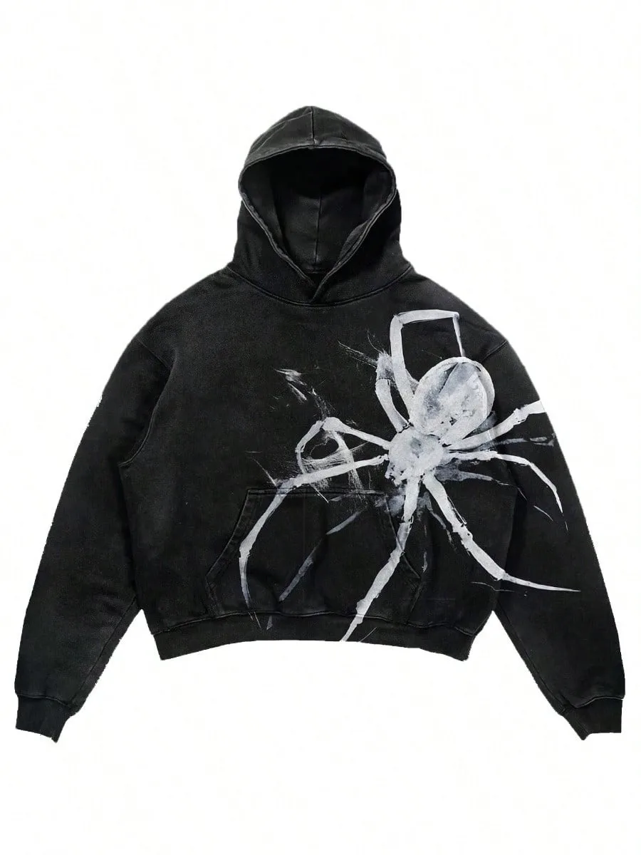 Spider Web Pattern Washed Pullover Men Street Casual Loose Jacket Harajuku Fashion Hoodie
Spider Web Pattern Washed Pullover Men Street Casual Loose Jacket Harajuku Fashion Hoodie