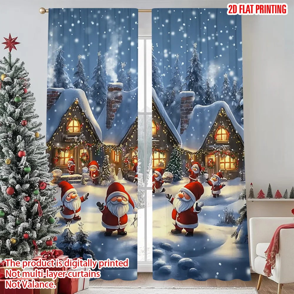 2pcs 2D flat printing Merry Christmas Popular Window Curtains birthday village Durable Polyester Without Electricity Versatile
2pcs 2D flat printing Merry Christmas Popular Window Curtains birthday village Durable Polyester Without Electricity Versatile