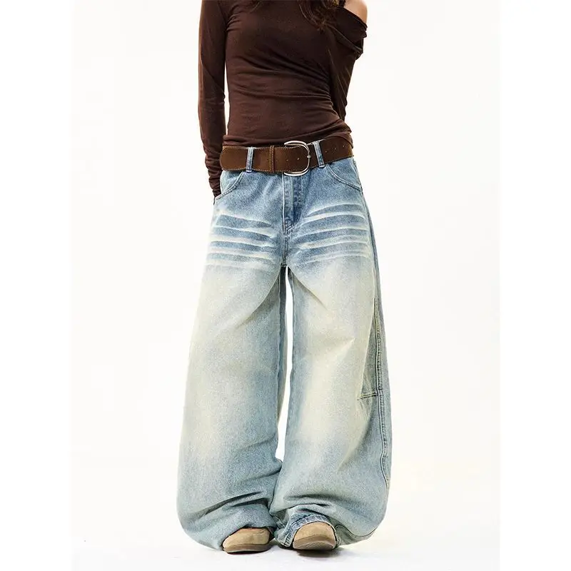 American Retro Blue Wide Leg Jeans Women's Spring Trend High Waist Loose Slim Straight Floor-Length Pants Casual Cotton Polye...
American Retro Blue Wide Leg Jeans Women's Spring Trend High Waist Loose Slim Straight Floor-Length Pants Casual Cotton Polye...
