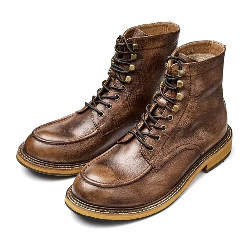 Fashion Men Genuine Leather Motorcycle Boots Outdoor Hiking Shoes Tactical Hunting Boots Desert Camping Mid-calf Trekking Boots
Fashion Men Genuine Leather Motorcycle Boots Outdoor Hiking Shoes Tactical Hunting Boots Desert Camping Mid-calf Trekking Boots