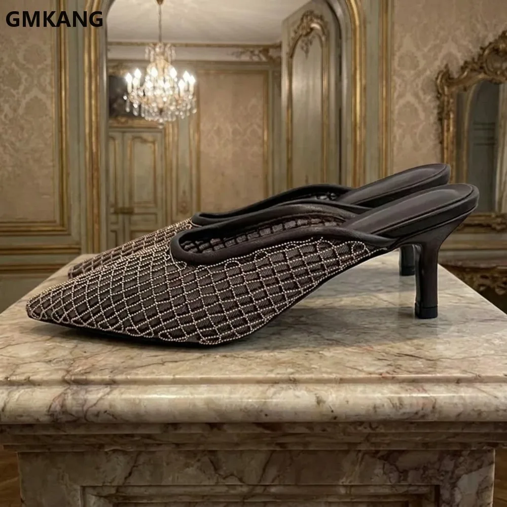 Summer Mesh Hollow Slingback Heels Women Thin Heels Slip On Pumps Comfortable Sexy Evening Party Dress Shoes GMKANG
Summer Mesh Hollow Slingback Heels Women Thin Heels Slip On Pumps Comfortable Sexy Evening Party Dress Shoes GMKANG