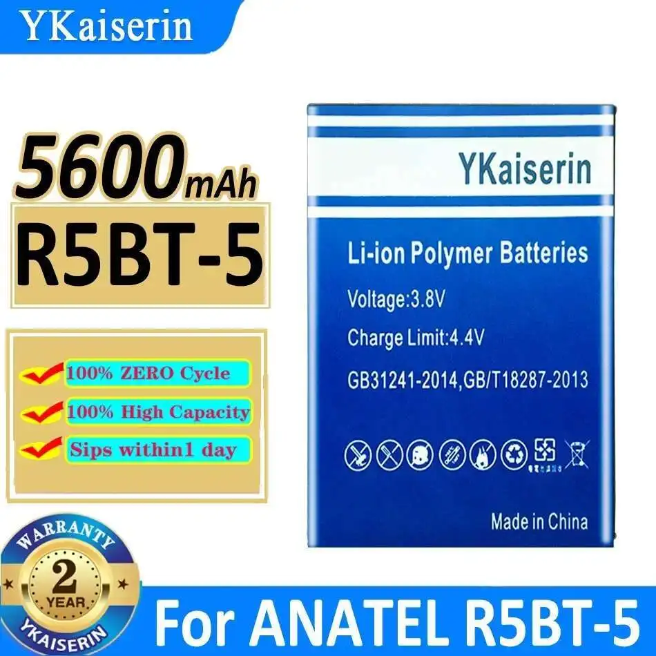 Надежный сменный аккумулятор для мобильного телефона Anatel R5BT-5 для Oukitel C23pro 5600 мАч
Надежный сменный аккумулятор для мобильного телефона Anatel R5BT-5 для Oukitel C23pro 5600 мАч