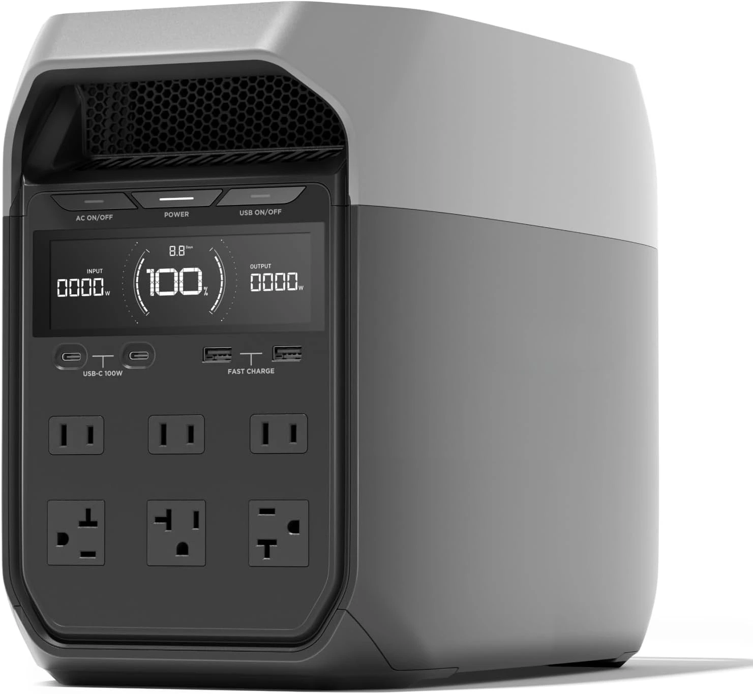 Full Charge in 56 Min, DELTA 3 Portable Power Station, 1024Wh LiFePO4 Battery, 1800W AC/100W USB-C Output, Solar Generator
Full Charge in 56 Min, DELTA 3 Portable Power Station, 1024Wh LiFePO4 Battery, 1800W AC/100W USB-C Output, Solar Generator