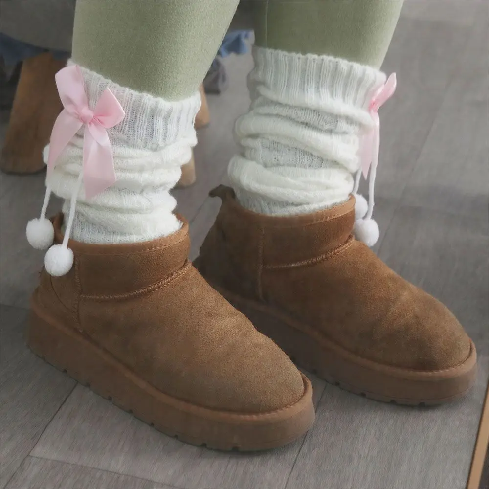 Fashion Plush Ball Knitted Lolita Boot Cuffs Thicken Warm Winter Tube Stocking Sweet Foot Cover Y2K Leg Warmers Women
Fashion Plush Ball Knitted Lolita Boot Cuffs Thicken Warm Winter Tube Stocking Sweet Foot Cover Y2K Leg Warmers Women