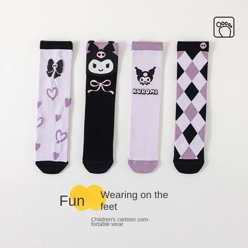 Sanrio Kuromi Stockings Cute Kawaii Knee Long Socks Cartoon Anime Kuromi Pattern Children's Calf Socks Accessories Holiday Gifts
Sanrio Kuromi Stockings Cute Kawaii Knee Long Socks Cartoon Anime Kuromi Pattern Children's Calf Socks Accessories Holiday Gifts
