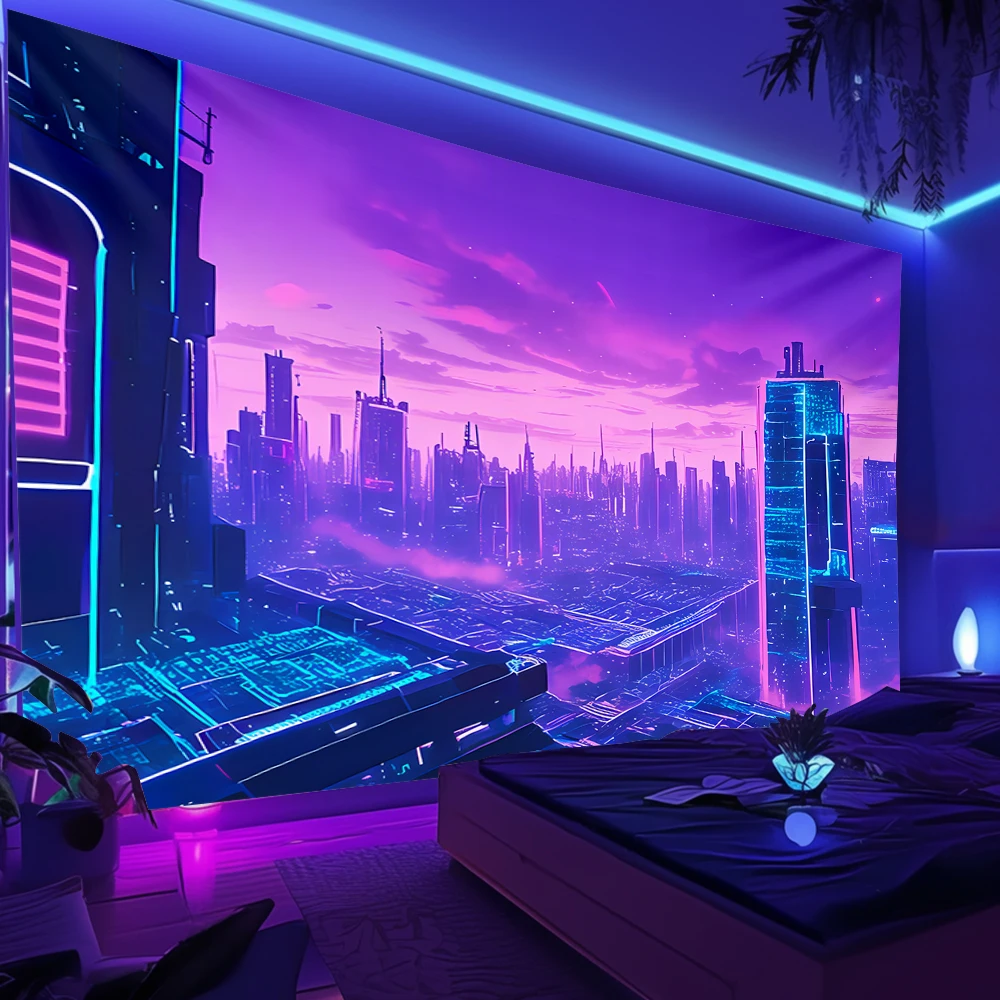 1pc UV Reactive Luminous Wall Hanging, Urban Theme Polyester, Indoor Home Bedroom Decor, Free Installation Kit Included
1pc UV Reactive Luminous Wall Hanging, Urban Theme Polyester, Indoor Home Bedroom Decor, Free Installation Kit Included