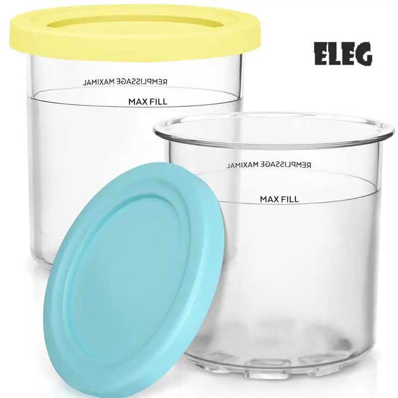 4 PCS Ice Cream Pint Container With Lid PP For Ninja Creami, Compatible With NC301 NC300 NC299AMZ Ice Cream Maker
4 PCS Ice Cream Pint Container With Lid PP For Ninja Creami, Compatible With NC301 NC300 NC299AMZ Ice Cream Maker