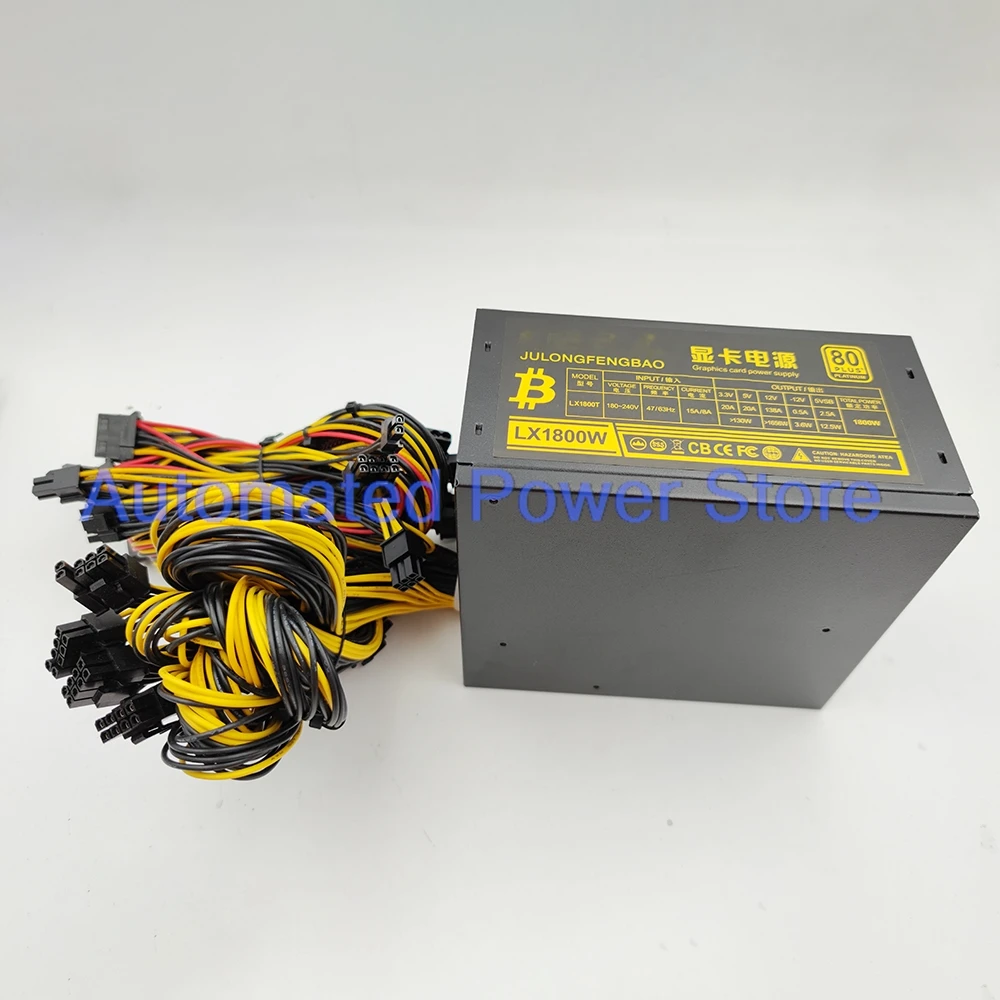 LX1800W Dedicated Power Supply 1800W 180-240V 20+4PIN 4+4PIN 6+2PIN*16 IDE*3 SATA*8
LX1800W Dedicated Power Supply 1800W 180-240V 20+4PIN 4+4PIN 6+2PIN*16 IDE*3 SATA*8