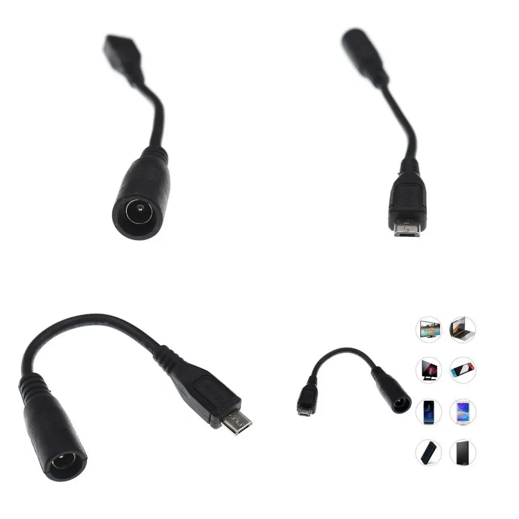 Y1UB 5521 Female to Micro USB Charging Cable DC5.5x2.1mm to Micro USB Male Wire
Y1UB 5521 Female to Micro USB Charging Cable DC5.5x2.1mm to Micro USB Male Wire