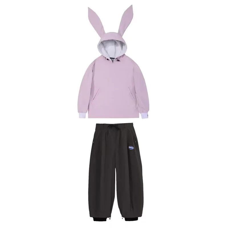Ski suit set, ski suit with rabbit ears for men and women, snowboard waterproof thickened multi-color ski suit and pants equipm
Ski suit set, ski suit with rabbit ears for men and women, snowboard waterproof thickened multi-color ski suit and pants equipm