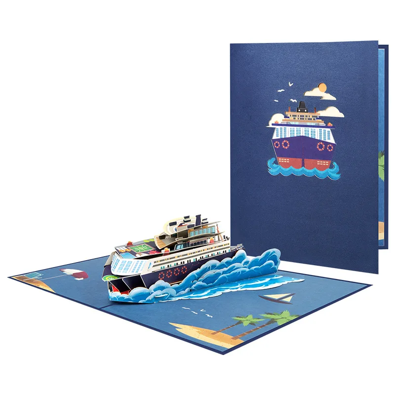 1 original 3D greeting card handmade paper sculpture folding card deep-sea cruise gift card
1 original 3D greeting card handmade paper sculpture folding card deep-sea cruise gift card