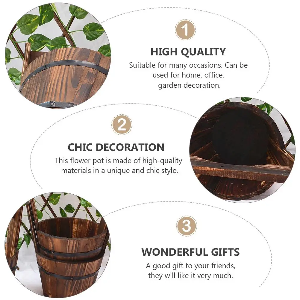 Retro Solid Wood Fence Planters Vintage Garden Decor Flower Pots Succulent Planter Bucket Wooden Holder
Retro Solid Wood Fence Planters Vintage Garden Decor Flower Pots Succulent Planter Bucket Wooden Holder