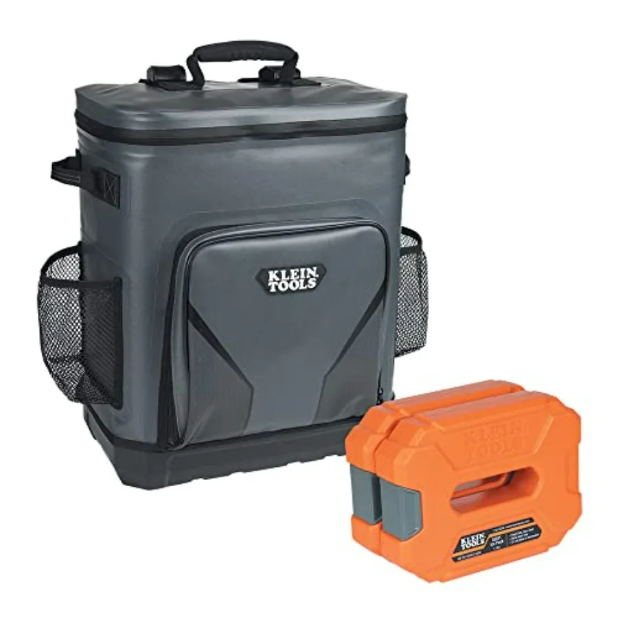 Cooler Backpack and Ice Pack Set for jobsites, hunting, camping, beach: insulated rugged 30-can cooler in black with thermal li
Cooler Backpack and Ice Pack Set for jobsites, hunting, camping, beach: insulated rugged 30-can cooler in black with thermal li