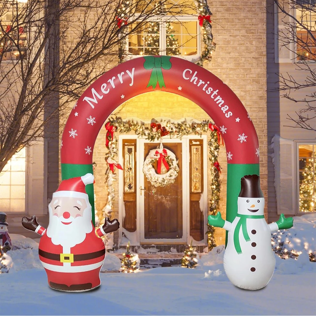 PVC Material Christmas Inflatable Arch Santa Toy Outdoors On The Lawn LED Lights Can Be Remotely Controlled in 16 Colors Glowing
PVC Material Christmas Inflatable Arch Santa Toy Outdoors On The Lawn LED Lights Can Be Remotely Controlled in 16 Colors Glowing