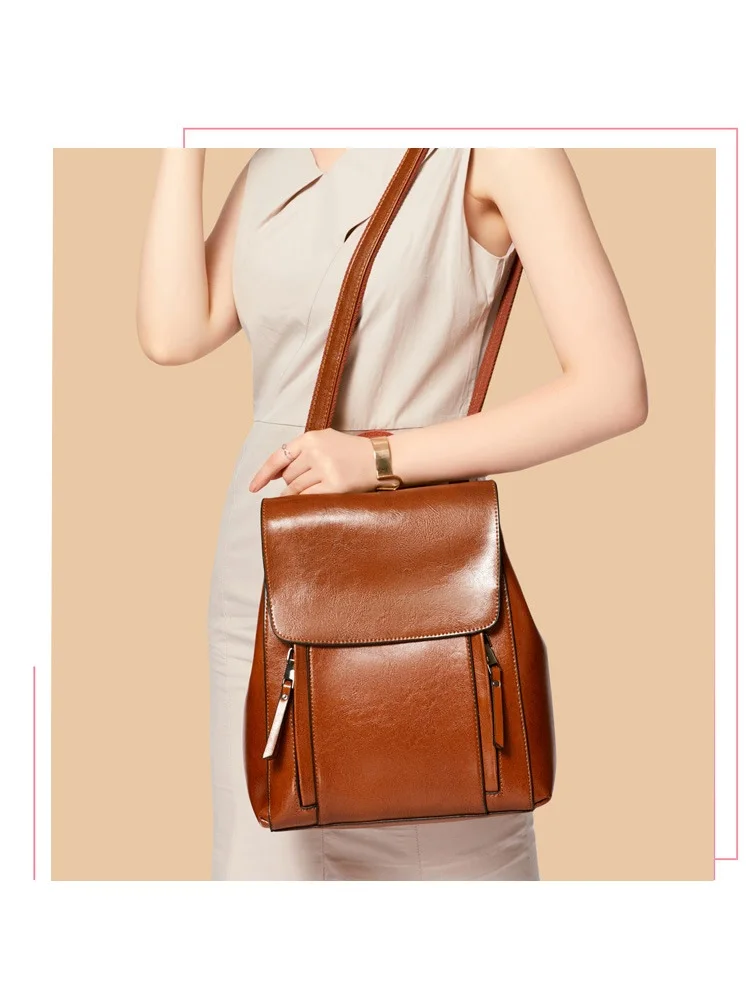 High Quality Genuine Leather Women's Backpack Fashion Cowhide Shoulder Bag Female College Ladies Schoolbag Backpacks commuting
High Quality Genuine Leather Women's Backpack Fashion Cowhide Shoulder Bag Female College Ladies Schoolbag Backpacks commuting