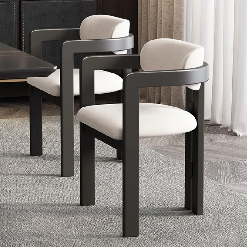 Italian simple light luxury designer home solid wood dining chair high-end club dining table study
Italian simple light luxury designer home solid wood dining chair high-end club dining table study