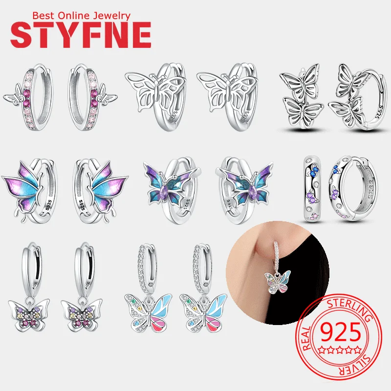 925 Sterling Silver Hoop Earrings for Women Cubic Zirconia Huggie Hoop Earrings Butterfly Earrings Small Sliver Hoops
925 Sterling Silver Hoop Earrings for Women Cubic Zirconia Huggie Hoop Earrings Butterfly Earrings Small Sliver Hoops