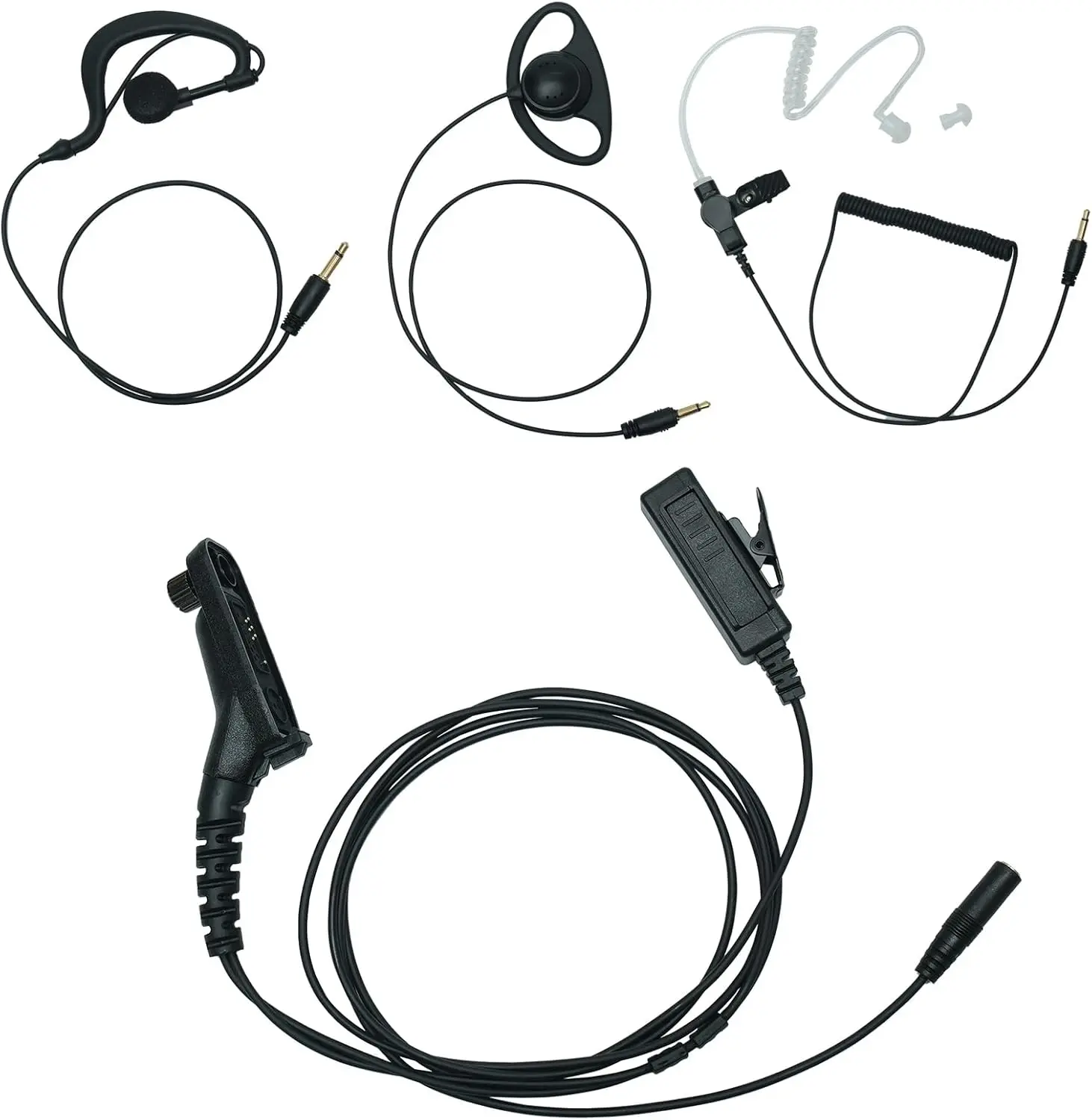 Earpiece Headset with Mic PTT for Motorola APX6000 XPR7550e XPR7550 Radio with Replaced 3.5MM Listen Only Eearpiece
Earpiece Headset with Mic PTT for Motorola APX6000 XPR7550e XPR7550 Radio with Replaced 3.5MM Listen Only Eearpiece