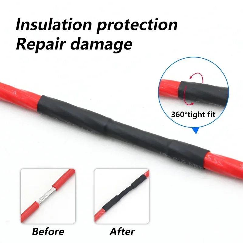 Black 2:1 PE Heat Shrink Tube Diameter 0.6mm ~ 80mm Polyolefin Insulated DIY Data Cable Repair Waterproof Wire Protector Case
Black 2:1 PE Heat Shrink Tube Diameter 0.6mm ~ 80mm Polyolefin Insulated DIY Data Cable Repair Waterproof Wire Protector Case